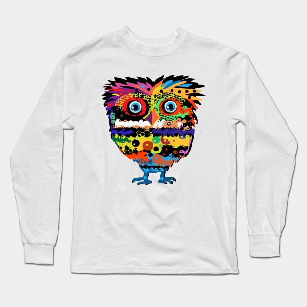 Bird lover Colorful Long Sleeve T-Shirt by Mako Design 